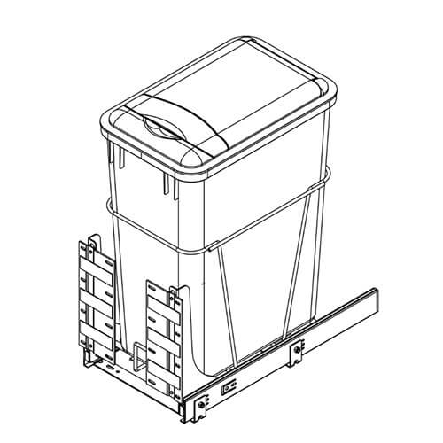 Pull Out Waste Unit Base Cabinet Width 300mm in Kenya