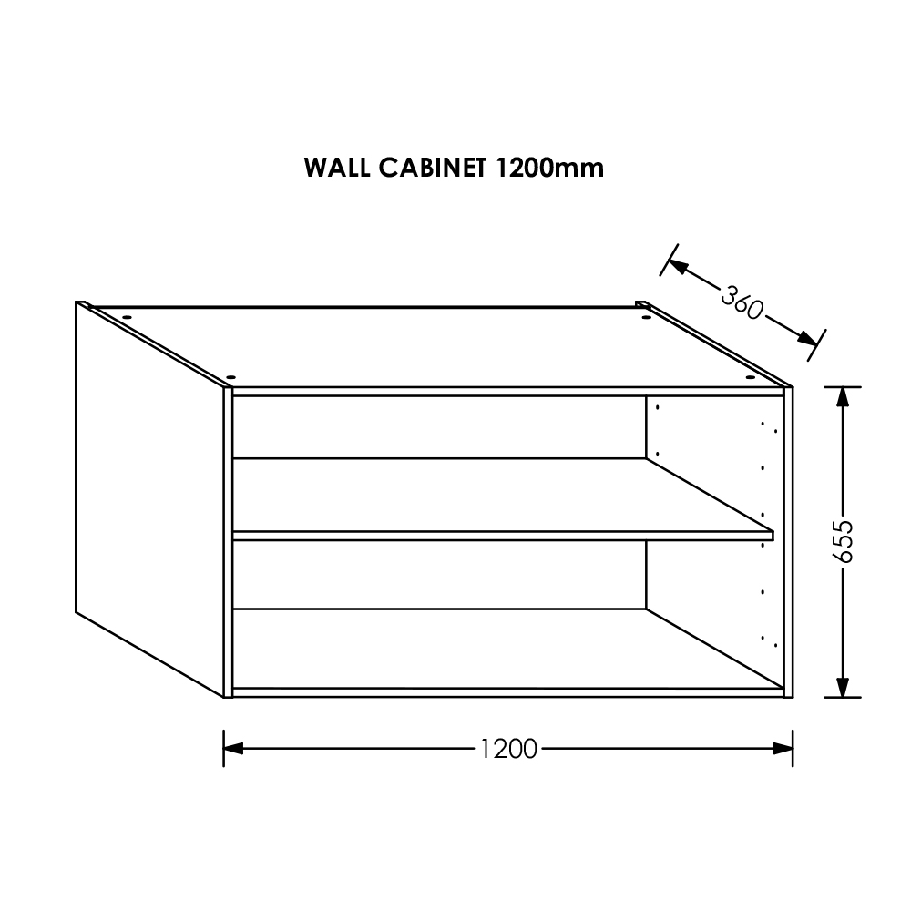 BLM Gola Kitchen Wall Cabinet 1200 mm White - T5