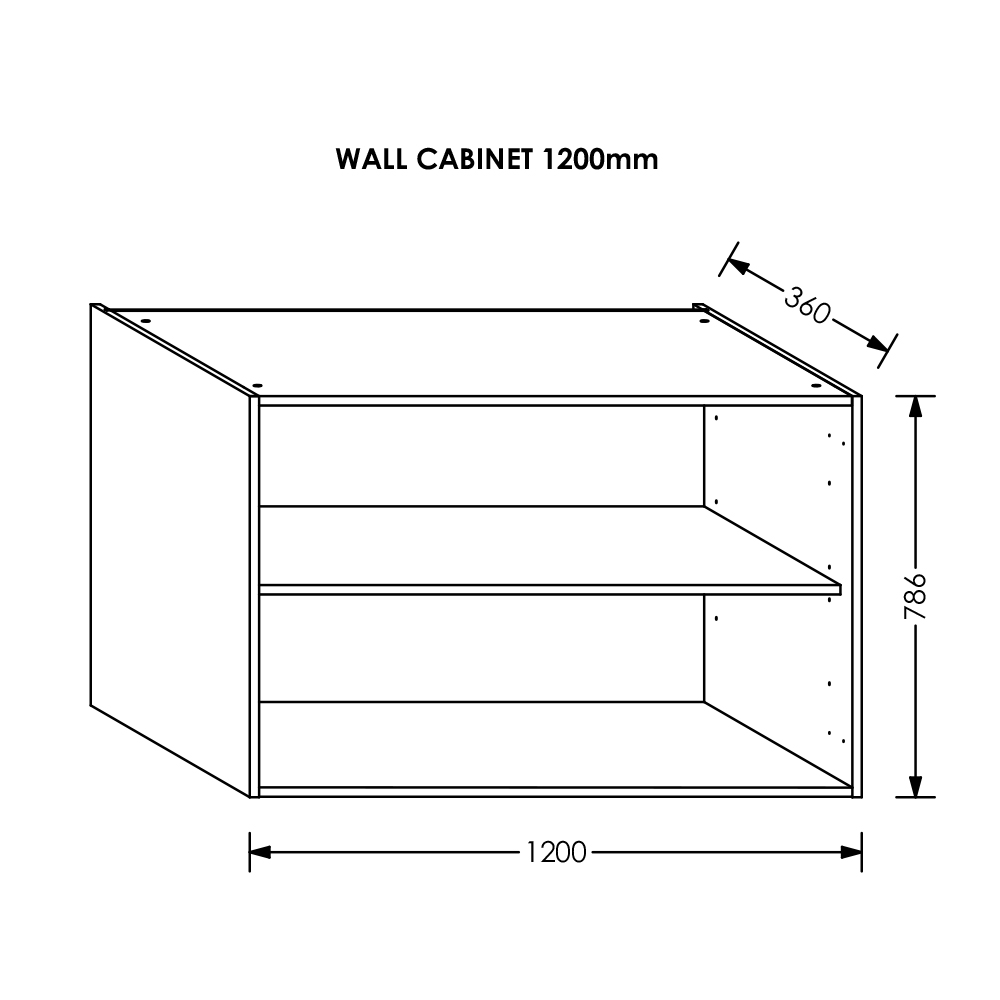 BLM Gola Kitchen Wall Cabinet 1200 mm White