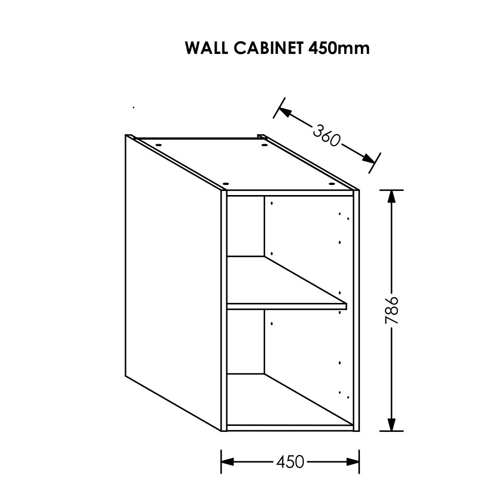 BLM Kitchen Wall Cabinet 450 mm white