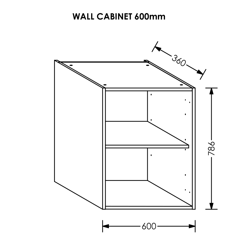 BLM Kitchen Wall Cabinet 600 mm White