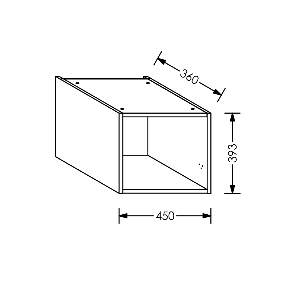 BLM Kitchen Wall Flap Cabinet 450 mm White