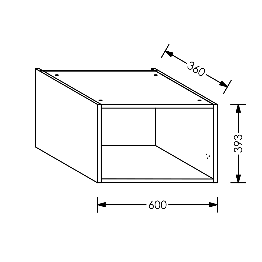 BLM Kitchen Wall Flap Cabinet 600 mm White