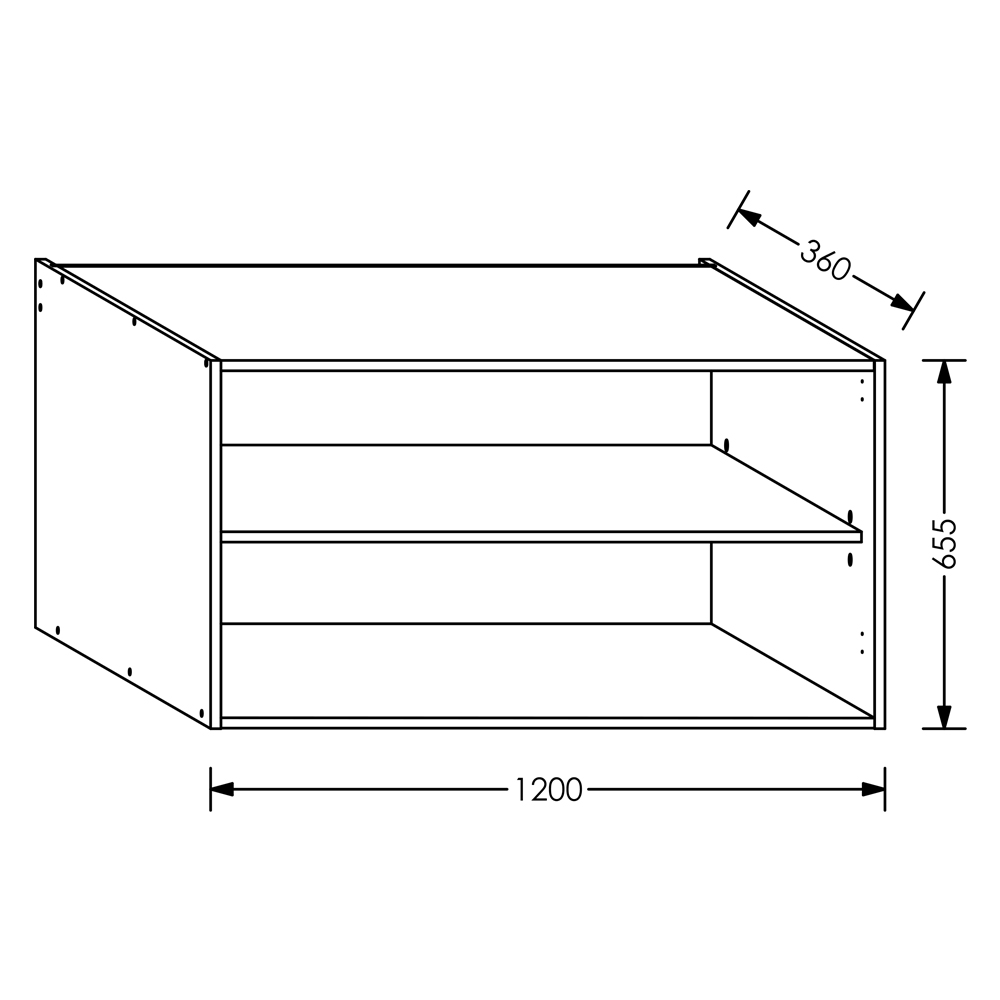 KIN Kitchen Wall Cabinet 1200 mm White - T5