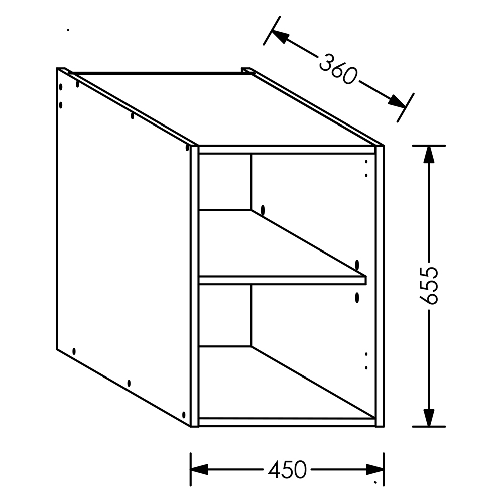 KIN Kitchen Wall Cabinet 450 mm white - T5