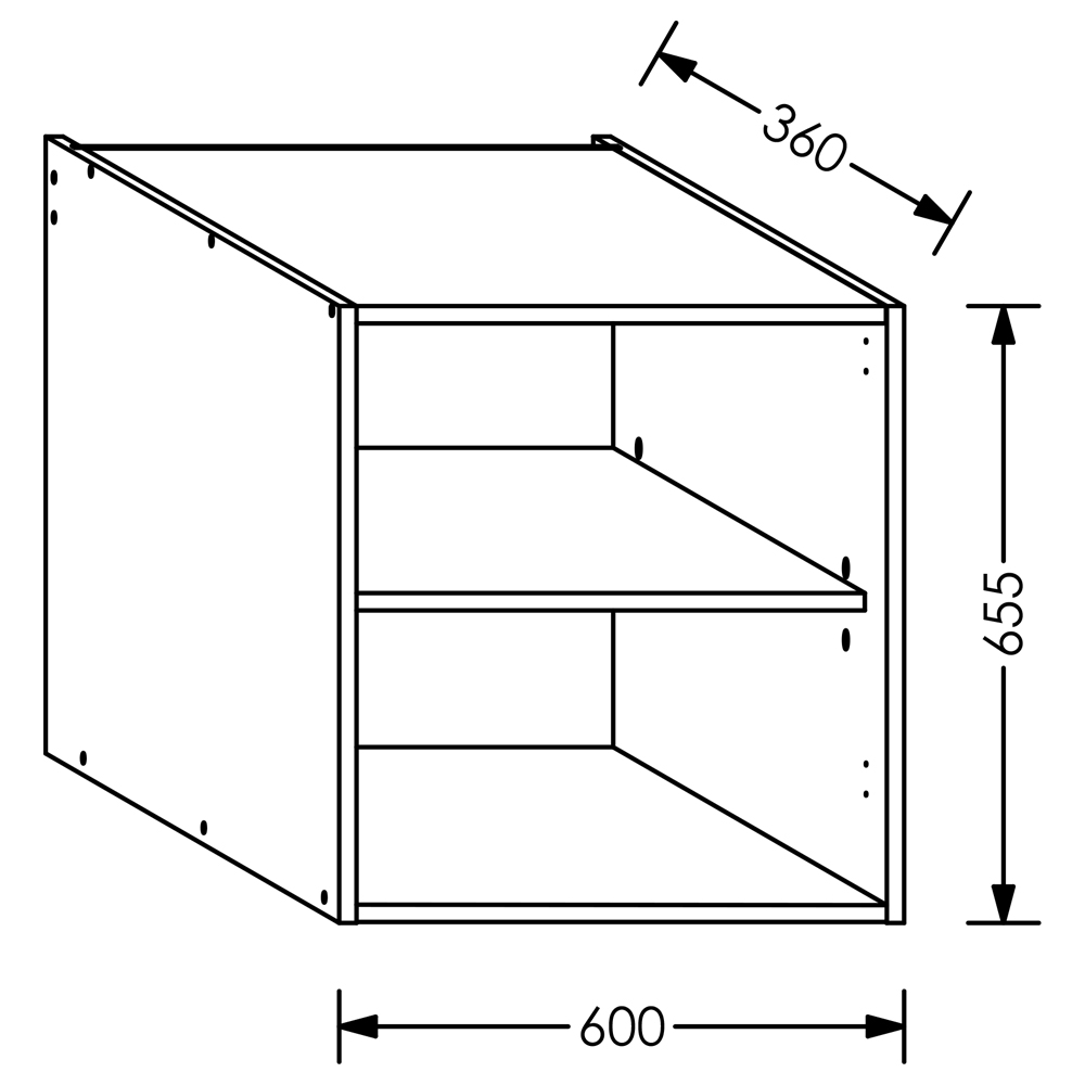 KIN Kitchen Wall Cabinet 600 mm White - T5