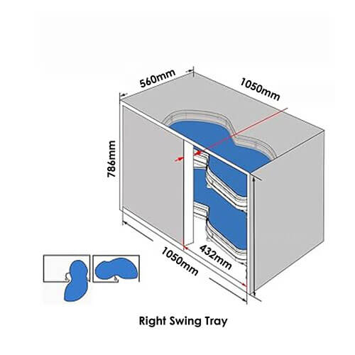 Swing Tray - One Way Right Opening in Kenya
