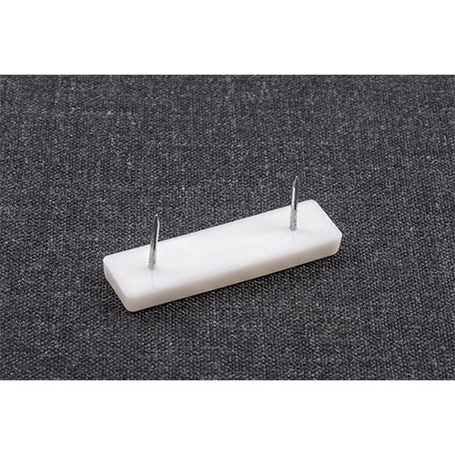 White Rectangular Glide with Pin